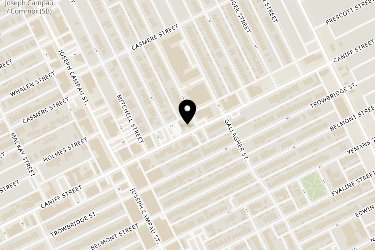 Map showing the location of Delite Cafe and Deli on 3135 Caniff Ave in Hamtramck